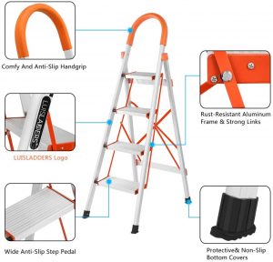 LUISLADDERS-4-Step-Ladder-Folding-Step-Stool-Aluminum-Lightweight-Stepladders-Multi-Purpose-Portable-Folding-Hom