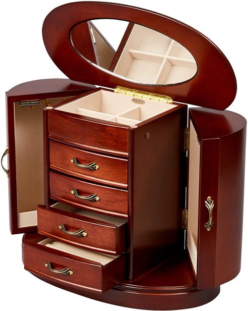Mele Co. Heloise Wooden Jewelry Box E1585390851160 