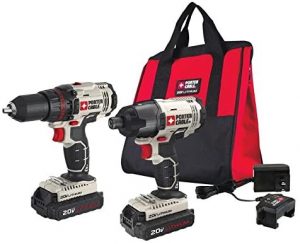 PORTER-CABLE 20V MAX Cordless Drill Combo Kit and Impact Driver, 2-Tool