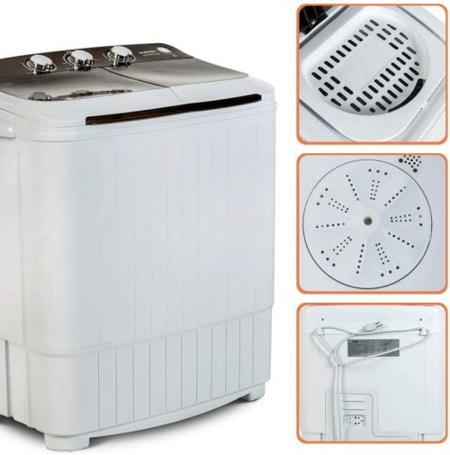 Portable-Washing-Machine-KUPPET-16.5lbs-Compact-Twin-Tub-WashSpin-