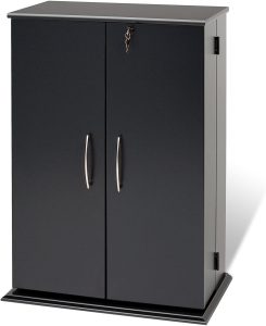 Prepac Locking Media Storage Cabinet, Black