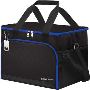 SEEHONOR Insulated Cooler Bag Leakproof Soft Sided Cooler Bag Collapsible Portable Cooler
