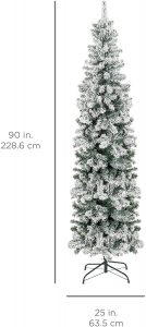 snow covered artificial tree