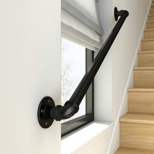 Wrought Iron Banister Rail Wall Support Railing