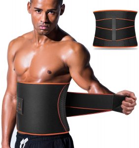 Wide Men Waist Trainer, Sweat AB Belt with Adjustable Pressure Straps