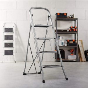 Portable Step Ladder with 330lbs Capacity and Anti-Slip Feet