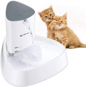 Ultra Quiet Automatic Pet Water Dispenser with Adjustable Water Flow, Activated Carbon Filter for Dogs, Cats, Birds and Small Animals