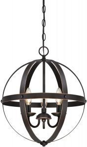 Indoor Chandelier Lighting Oil Rubbed Bronze Finish with Highlights