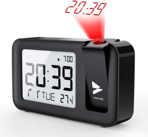 projection alarm clock with temperature