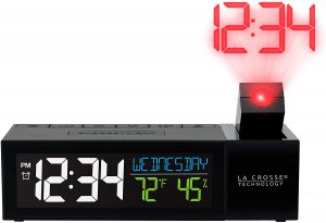 Pop-Up Bar Projection Alarm Clock with USB Charging Port