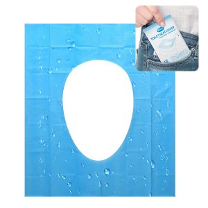 blue disposable toilet seat