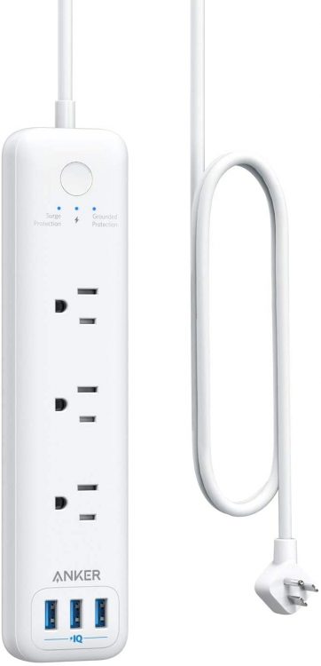 Anker Power Strip With Surge Protector Comes Along With 3 Outlets And 3 USB Charger