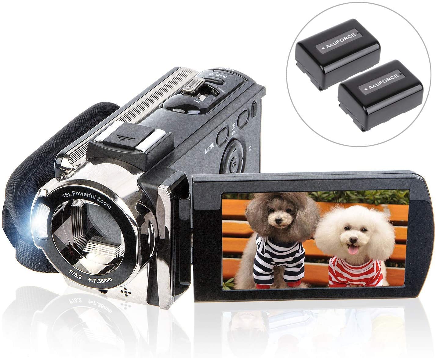 3 Inches With 270 Degrees Of Rotation Screen From Camcorder Vlogging Camera Kit