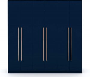 Manhattan Modern Wardrobe Armoire Closet - Midnight Blue Armoires