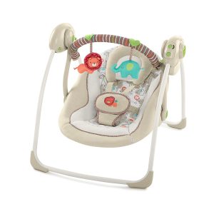 Brilliant Cozy Kingdom Portable Baby Swing for infant