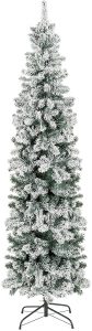 Snow Flocked Artificial Pencil Christmas Tree