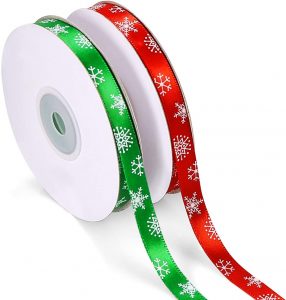 Melliex 50 Yards Christmas Ribbon