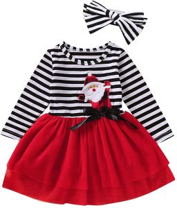 Mini honey Tutu Christmas Dress with Headband 