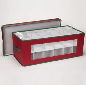 551RED Large Christmas Ornament Storage 