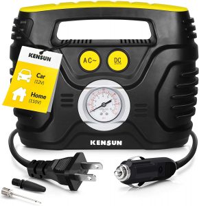 Kensun AC/DC Tire Inflator Portable Air Compressor Pump 